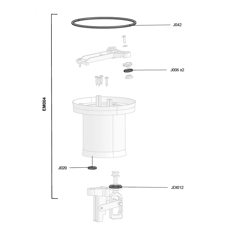 Комплект уплотнений двигателя серии D25 EM004AF